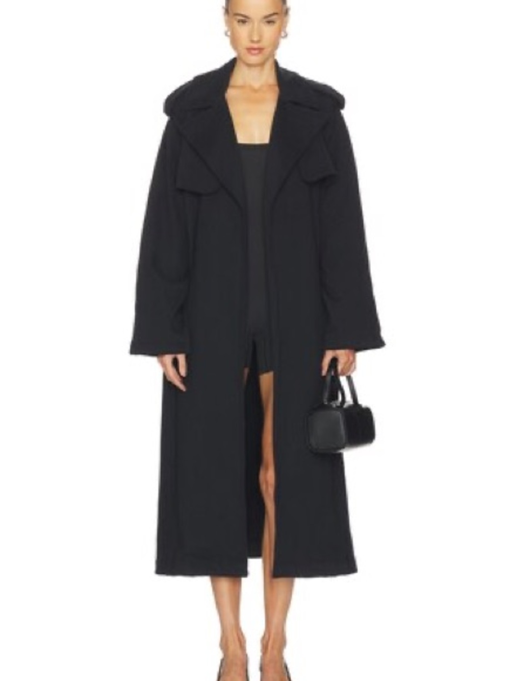 SKIMS Boyfriend Fleece Oversized Trench Coat - Picture 3 of 7